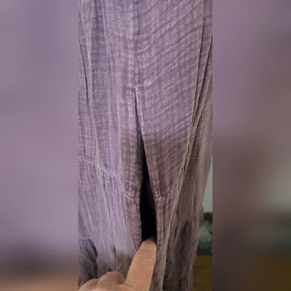 EASEL Mineral Washed Cotton Gauze  Maxi Dress #466-471 - Picture 8 of 12